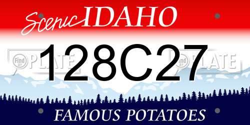 128C27 Idaho License Plate