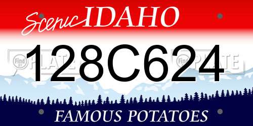 128C624 Idaho License Plate