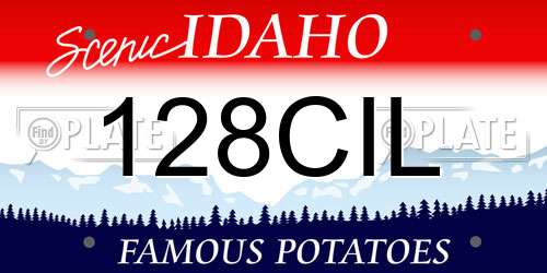 128CIL Idaho License Plate