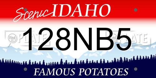 128NB5 Idaho License Plate