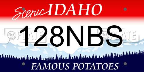 128NBS Idaho License Plate