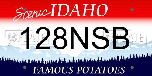 128NSB Idaho License Plate