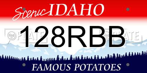 128RBB Idaho License Plate