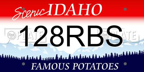 128RBS Idaho License Plate