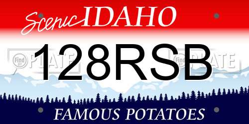 128RSB Idaho License Plate