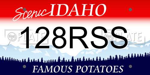 128RSS Idaho License Plate