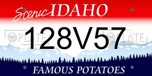 128V57 Idaho License Plate