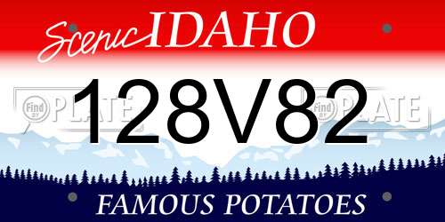 128V82 Idaho License Plate