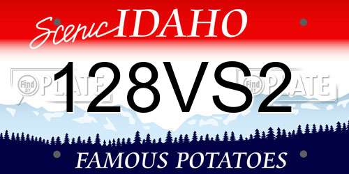 128VS2 Idaho License Plate