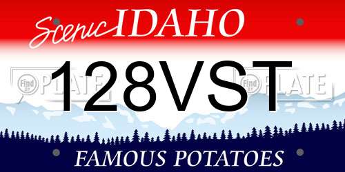128VST Idaho License Plate