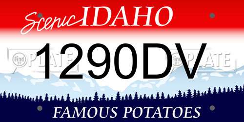 1290DV Idaho License Plate