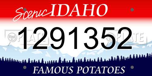 1291352 Idaho License Plate