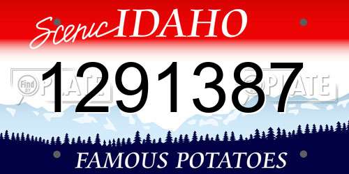 1291387 Idaho License Plate