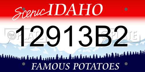 12913B2 Idaho License Plate