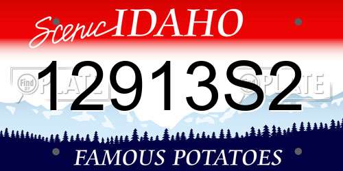 12913S2 Idaho License Plate