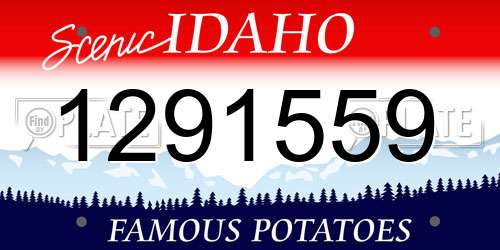 1291559 Idaho License Plate
