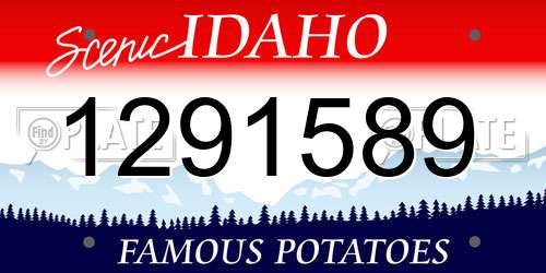 1291589 Idaho License Plate