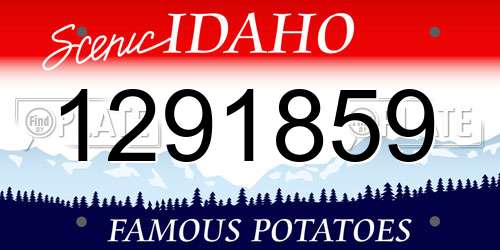 1291859 Idaho License Plate