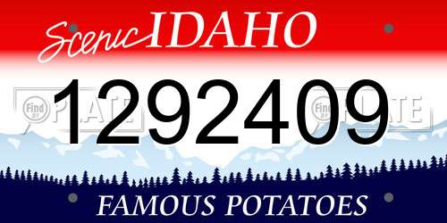 1292409 Idaho License Plate