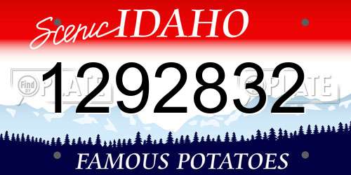 1292832 Idaho License Plate