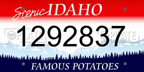 1292837 Idaho License Plate