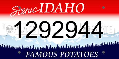 1292944 Idaho License Plate