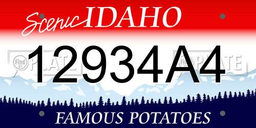 12934A4 Idaho License Plate
