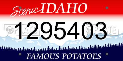 1295403 Idaho License Plate
