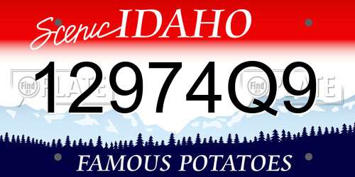 12974Q9 Idaho License Plate