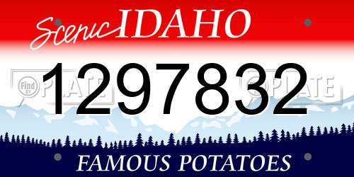 1297832 Idaho License Plate