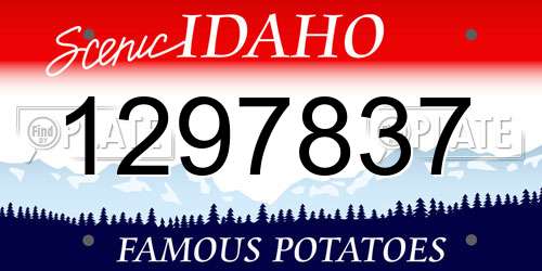 1297837 Idaho License Plate