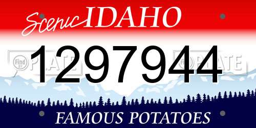 1297944 Idaho License Plate