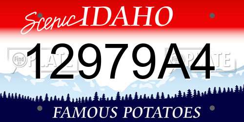 12979A4 Idaho License Plate