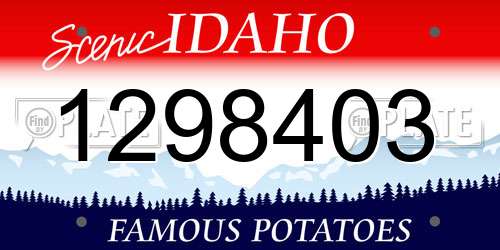 1298403 Idaho License Plate