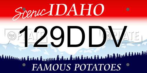 129DDV Idaho License Plate