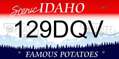129DQV Idaho License Plate