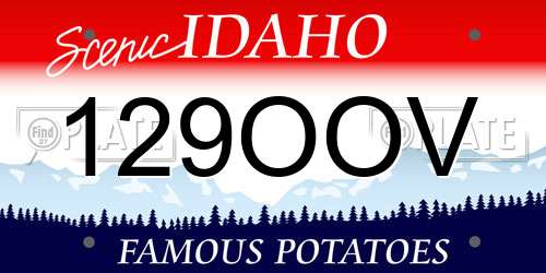 129OOV Idaho License Plate