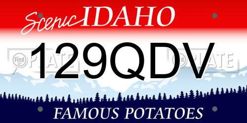 129QDV Idaho License Plate