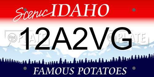 12A2VG Idaho License Plate