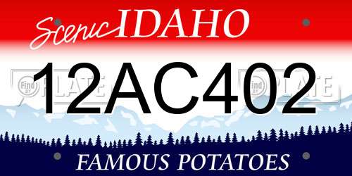 12AC402 Idaho License Plate