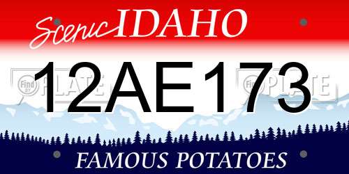 12AE173 Idaho License Plate