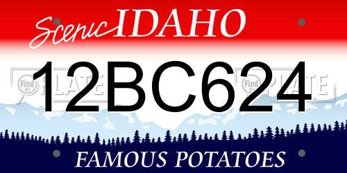 12BC624 Idaho License Plate