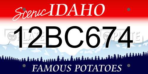 12BC674 Idaho License Plate