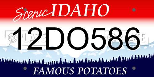 12DO586 Idaho License Plate