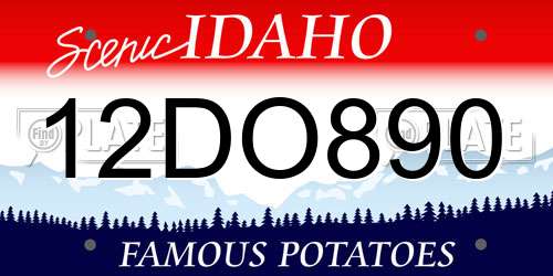 12DO890 Idaho License Plate