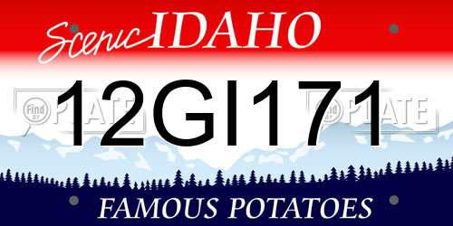 12GI171 Idaho License Plate