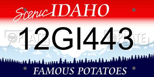 12GI443 Idaho License Plate
