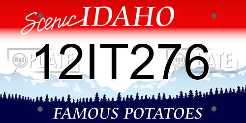 12IT276 Idaho License Plate