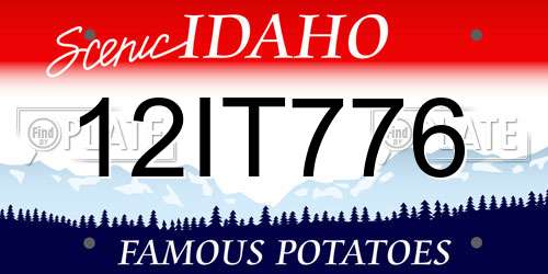 12IT776 Idaho License Plate