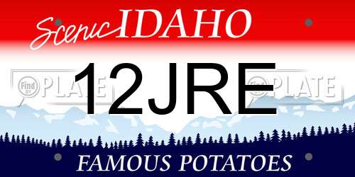 12JRE Idaho License Plate